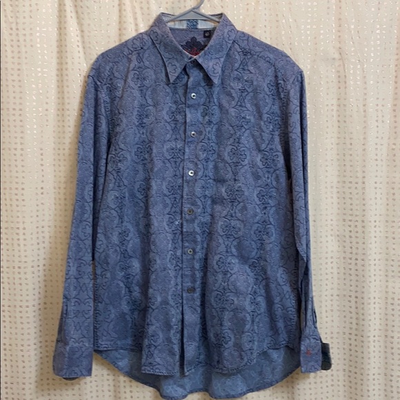 Blue Robert Graham Button Down - Picture 1 of 6